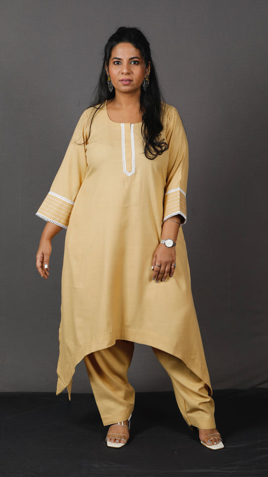 Sarah - 2 pc Set - Soft cotton - Chandan Beige