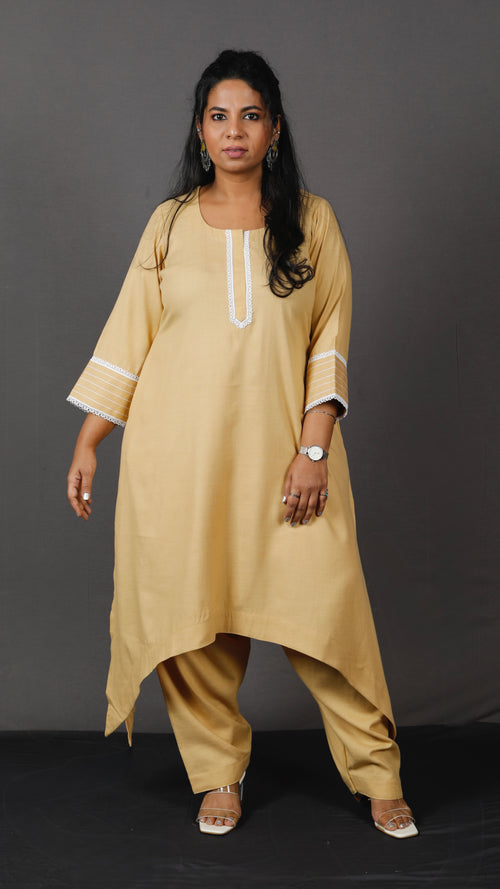 Sarah - 2 pc Set - Soft cotton - Chandan Beige