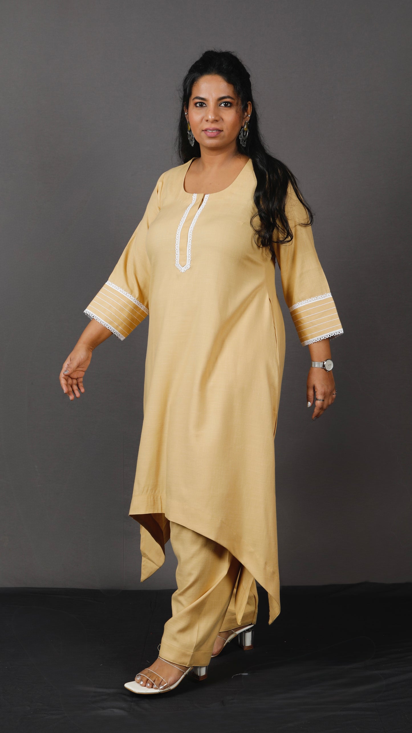 Sarah - 2 pc Set - Soft cotton - Chandan Beige