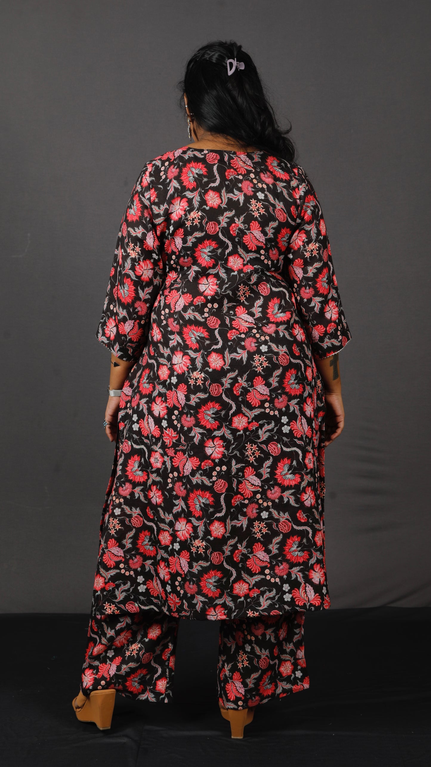 Gulzar - Kurta or Full set - Linen cotton - Black