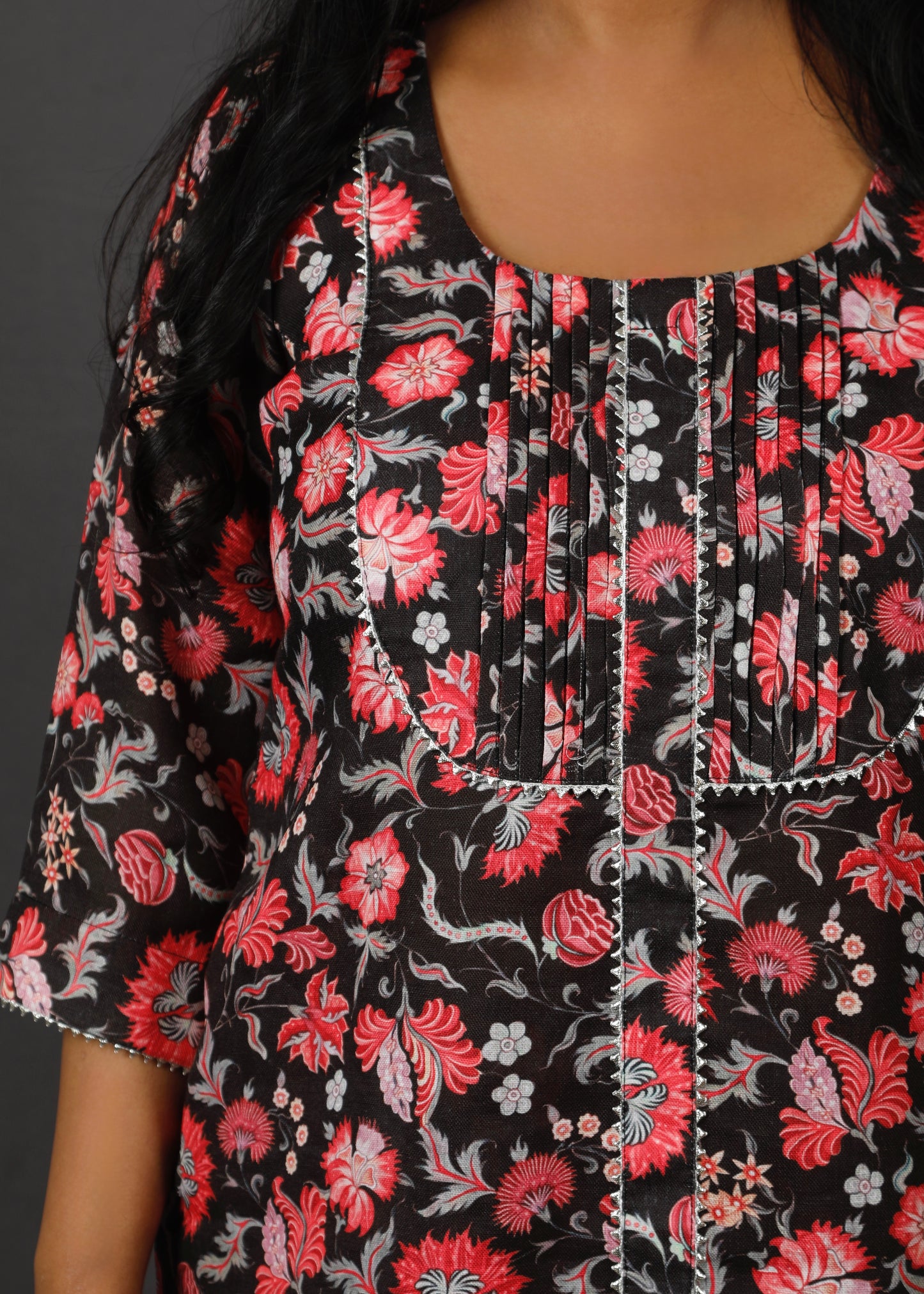 Gulzar - Kurta or Full set - Linen cotton - Black