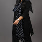 Ruhani - Set - Pure cotton with schiffli embroidery - Black - dupatta optional