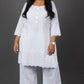 Ruhani - Set - Pure cotton with schiffli embroidery - White - dupatta optional