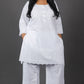 Ruhani - Set - Pure cotton with schiffli embroidery - White - dupatta optional