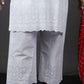 Ruhani - Set - Pure cotton with schiffli embroidery - White - dupatta optional