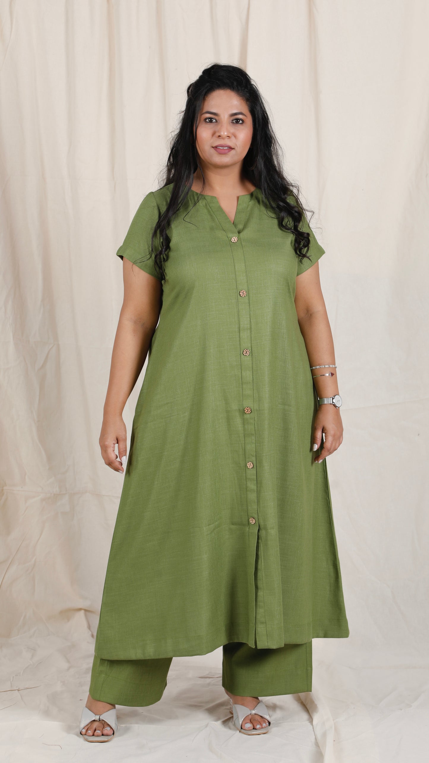 Ria cords - Soft cotton - Mehendi Green