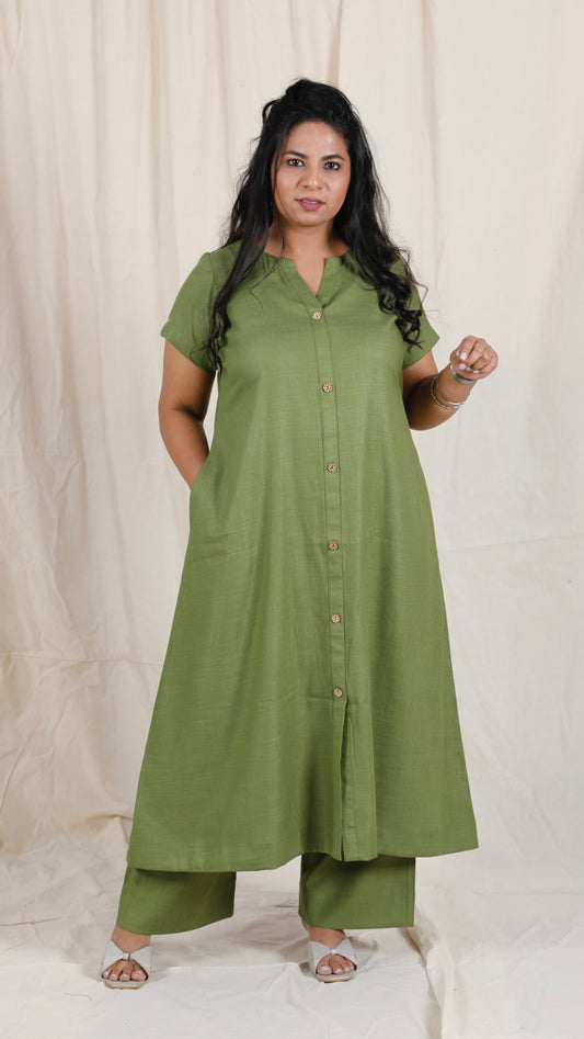 Ria cords - Soft cotton - Mehendi Green