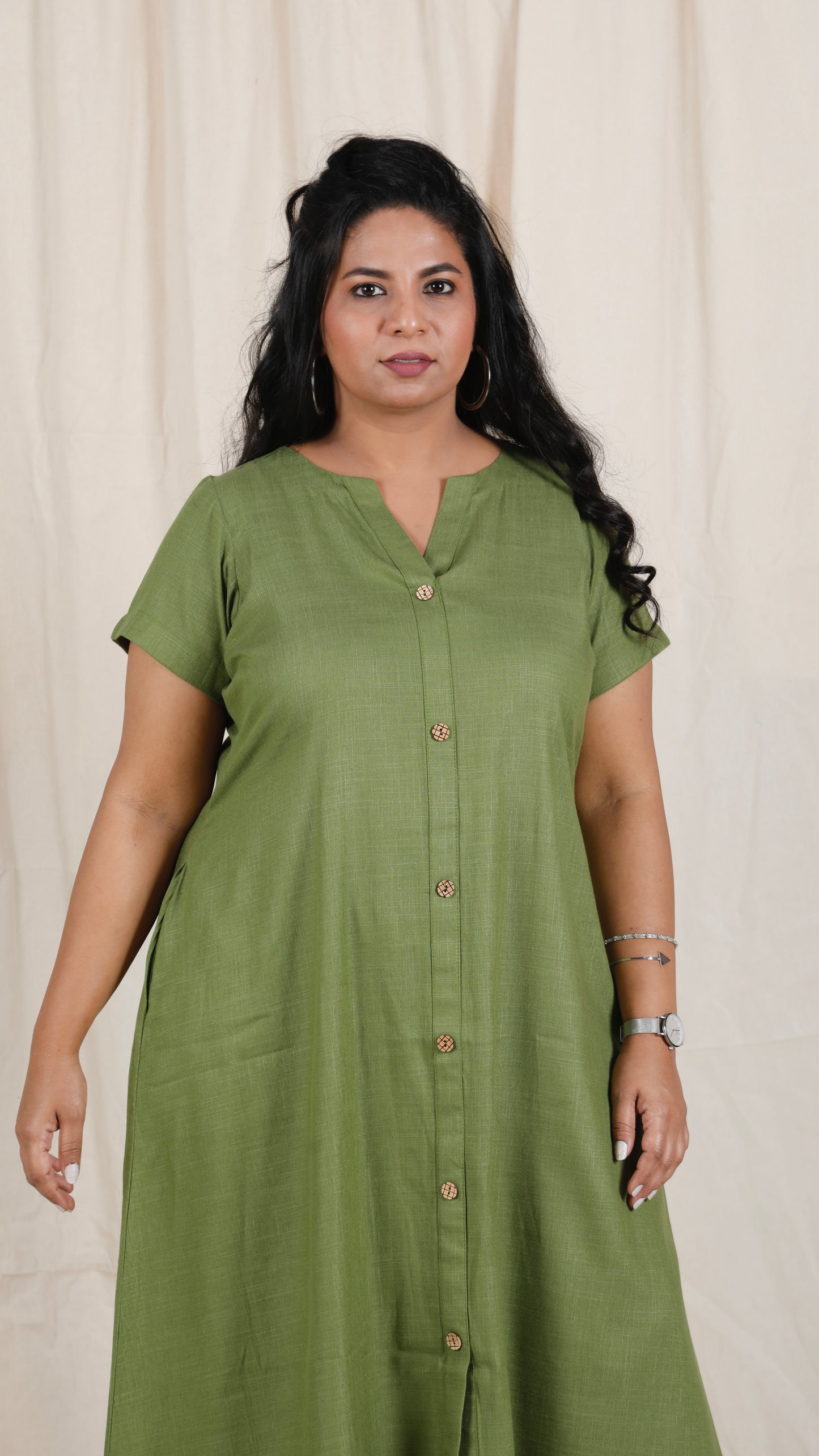 Ria cords - Soft cotton - Mehendi Green