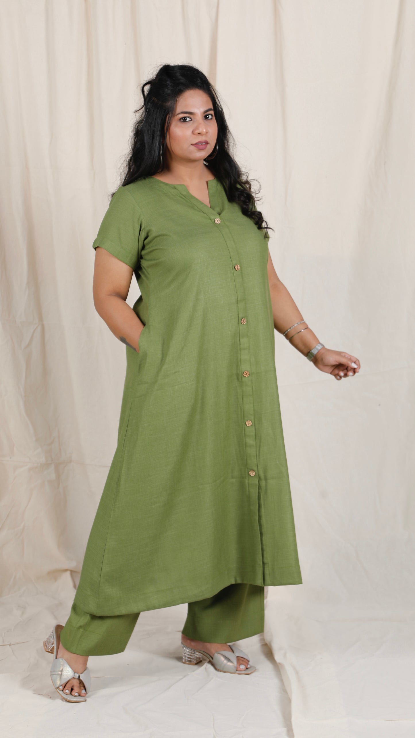 Ria cords - Soft cotton - Mehendi Green