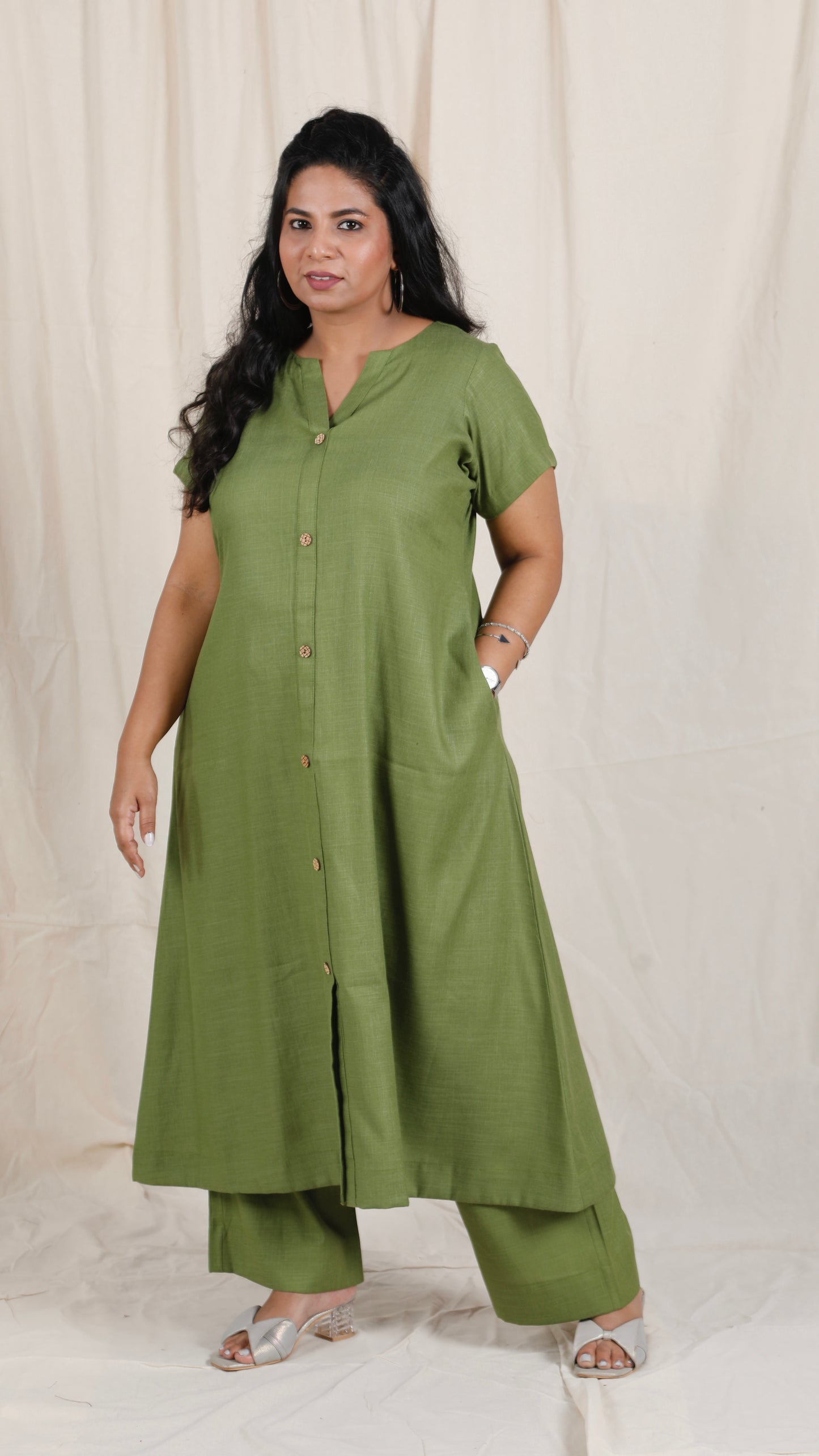 Ria cords - Soft cotton - Mehendi Green