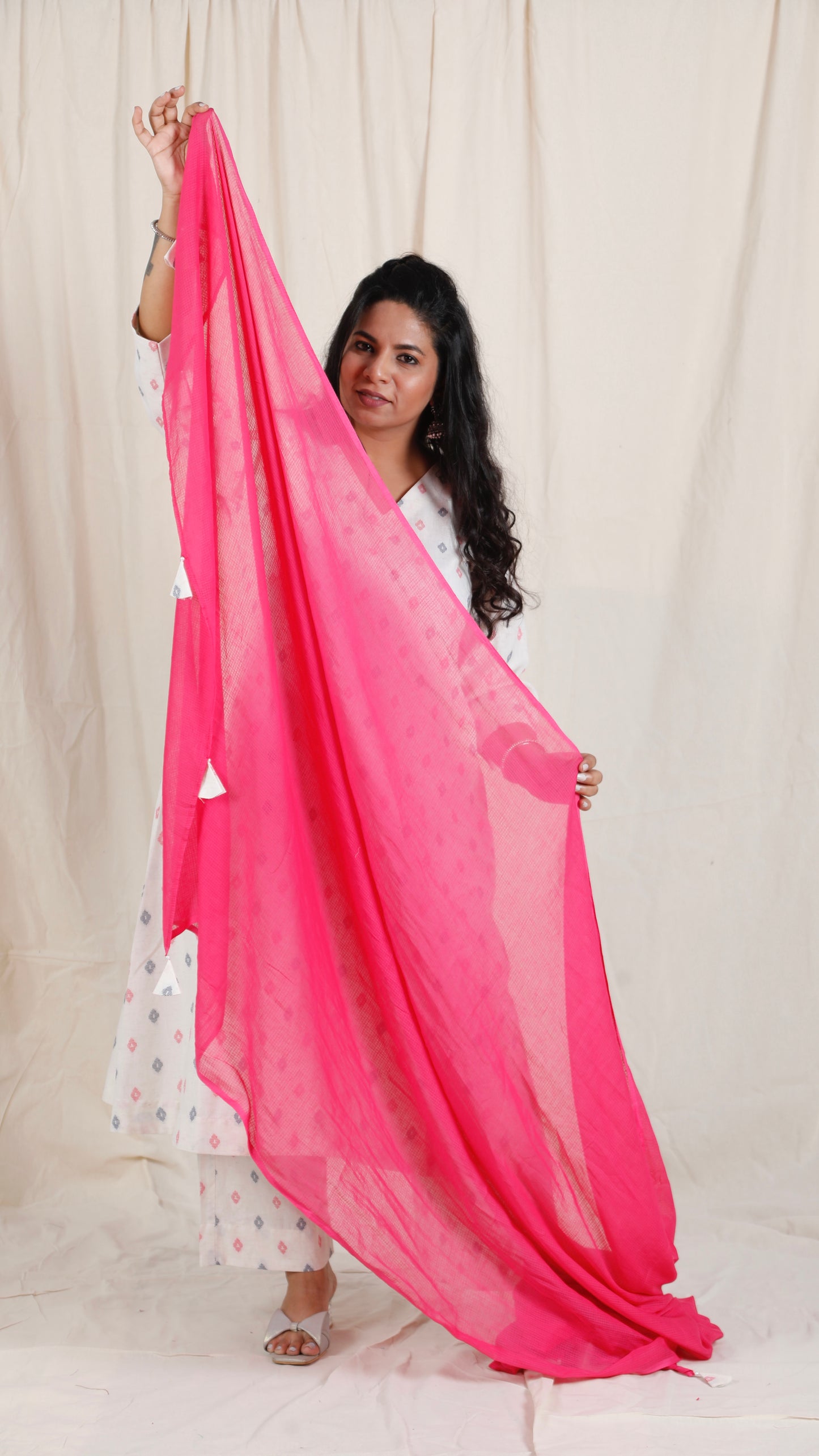 Jiya cord set - Handloom cotton dobby weave + Kotta Dupatta optional