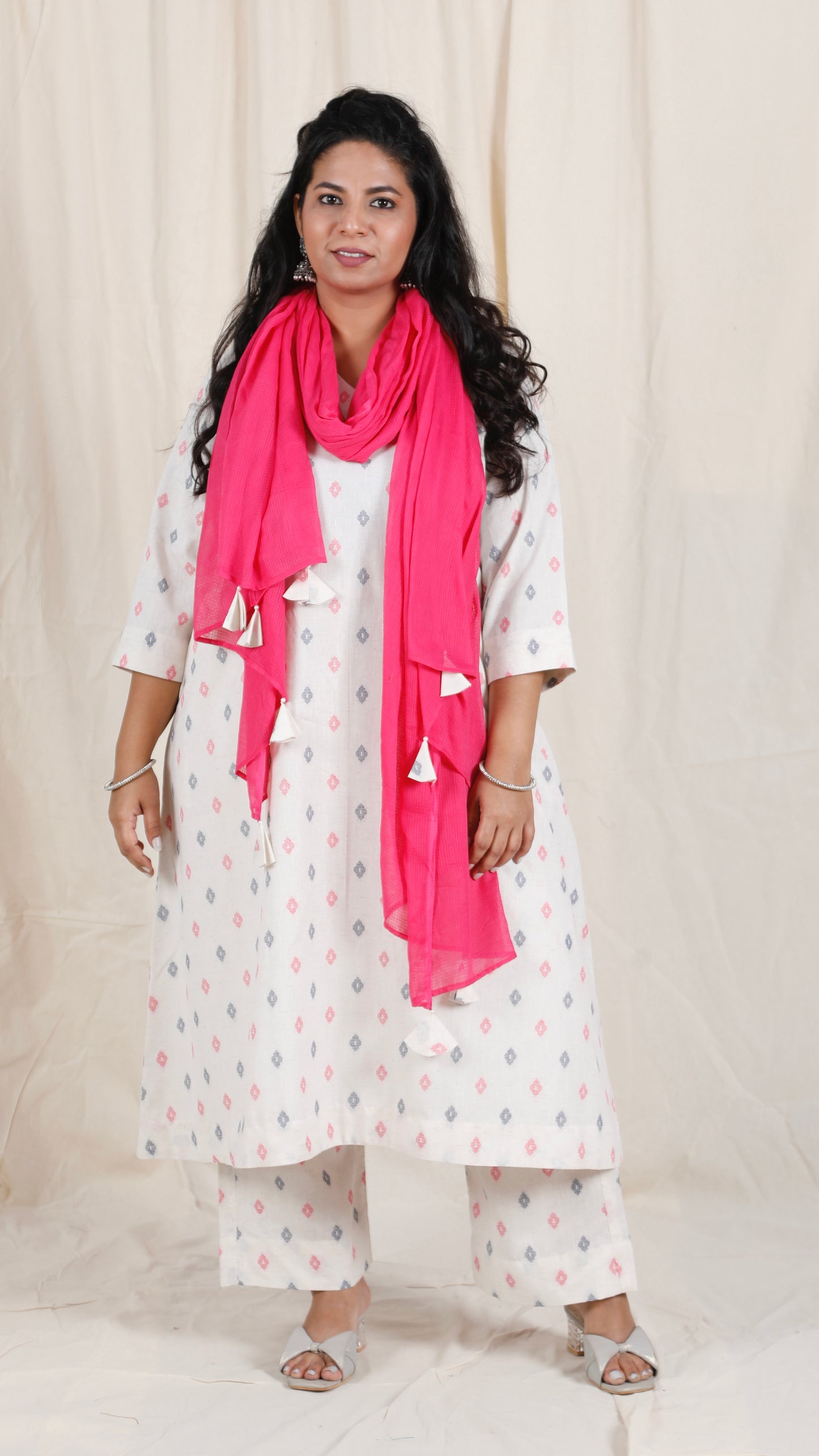 Jiya cord set - Handloom cotton dobby weave + Kotta Dupatta optional