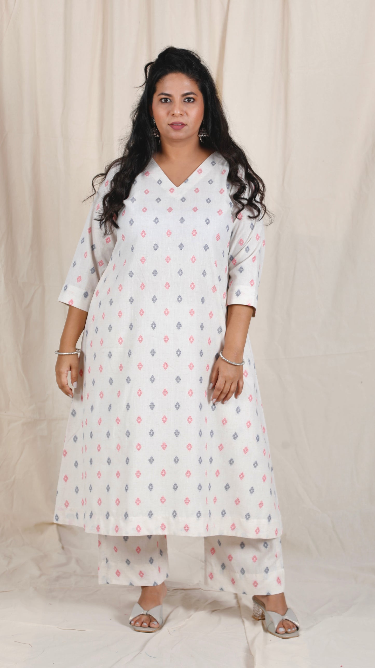 Jiya cord set - Handloom cotton dobby weave + Kotta Dupatta optional