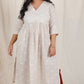 Ayra cords - Beige & Maroon - Mul cotton with Soft cotton Pants + Chiffon dupatta Optional