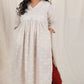 Ayra cords - Beige & Maroon - Mul cotton with Soft cotton Pants + Chiffon dupatta Optional