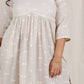 Ayra cords - Beige & Maroon - Mul cotton with Soft cotton Pants + Chiffon dupatta Optional