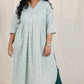 Ayra cords - Green - Mul cotton kurta with linning + Soft cotton Pants