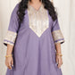 Shanaya - 3 pc set - PURPLE - Crape silk + Zari Dupatta