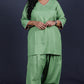 Rose - Farshi Shalwar set - Soft cotton - Green