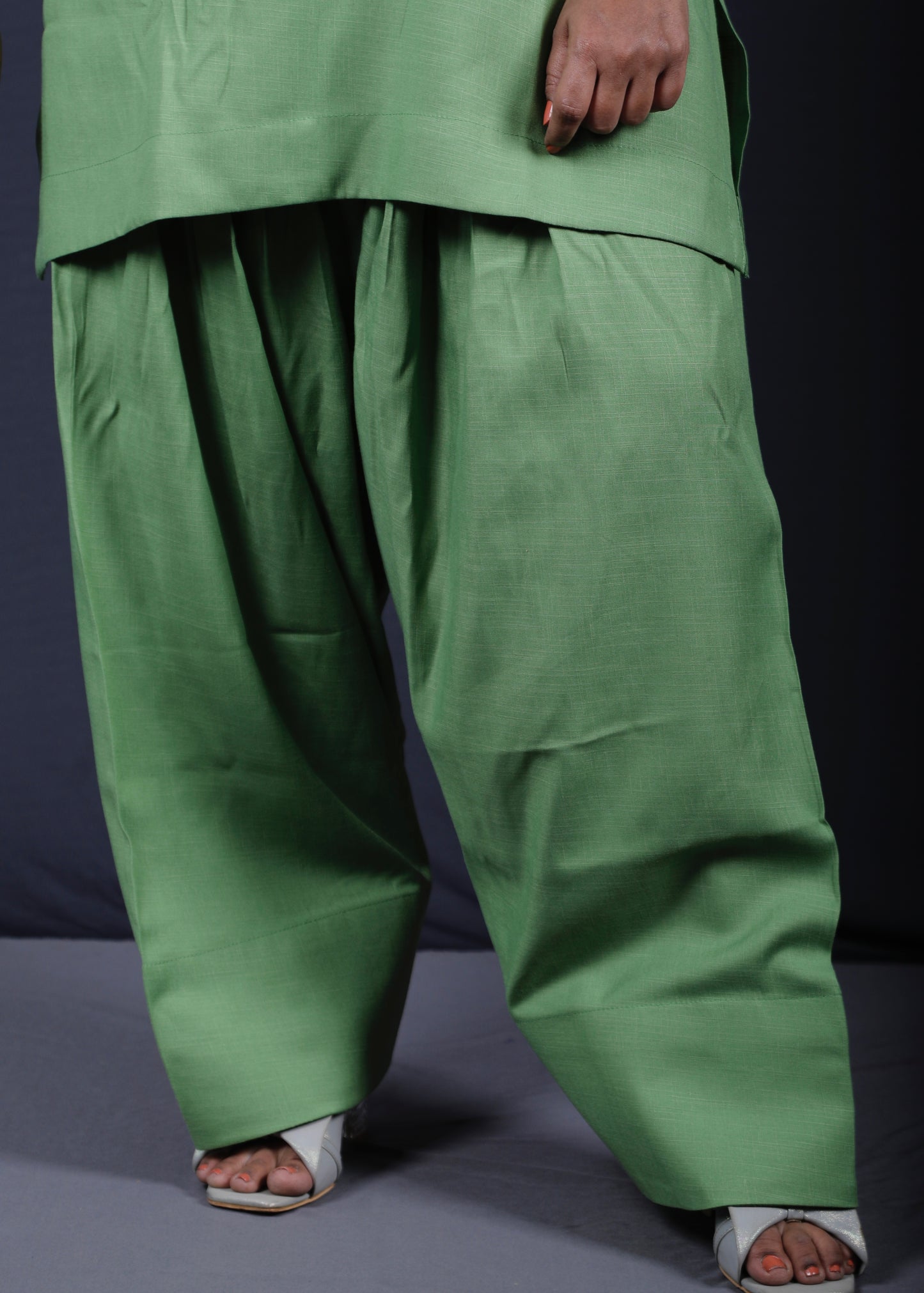 Rose - Farshi Shalwar set - Soft cotton - Green