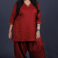 Rose - Farshi Shalwar set - Soft cotton - Deep Maroon