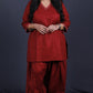 Rose - Farshi Shalwar set - Soft cotton - Deep Maroon