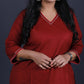 Rose - Farshi Shalwar set - Soft cotton - Deep Maroon
