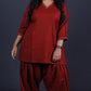 Rose - Farshi Shalwar set - Soft cotton - Deep Maroon