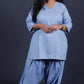 Rose - Farshi Shalwar set - Soft cotton - Blue