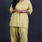 Rose - Farshi Shalwar set - Soft cotton - YELLOW
