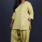 Rose - Farshi Shalwar set - Soft cotton - YELLOW