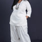 Rose - Farshi Shalwar set - Soft cotton - OFF WHITE