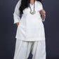 Rose - Farshi Shalwar set - Soft cotton - OFF WHITE