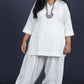 Rose - Farshi Shalwar set - Soft cotton - OFF WHITE