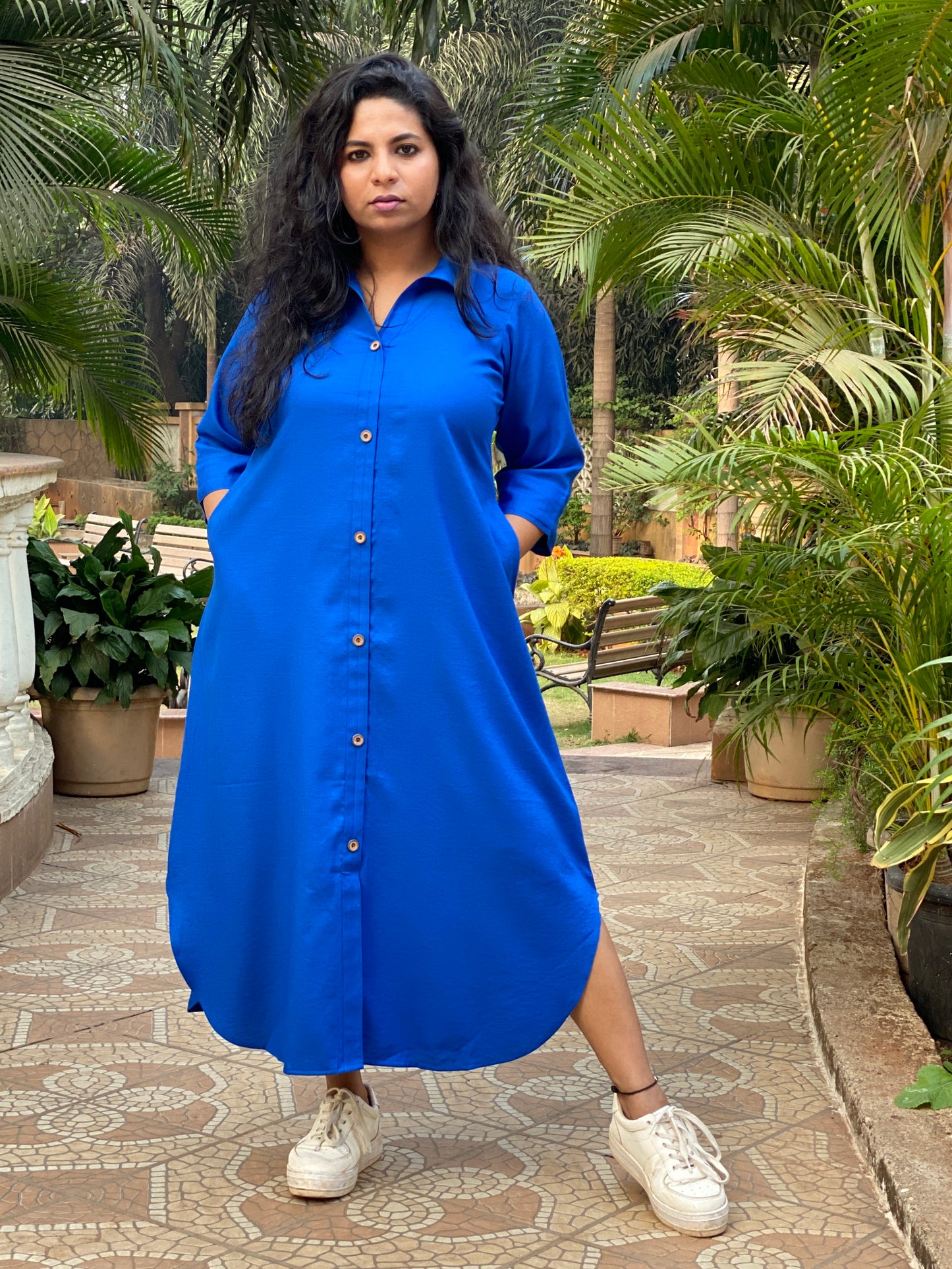 TARA - SHIRT DRESS - BLUE