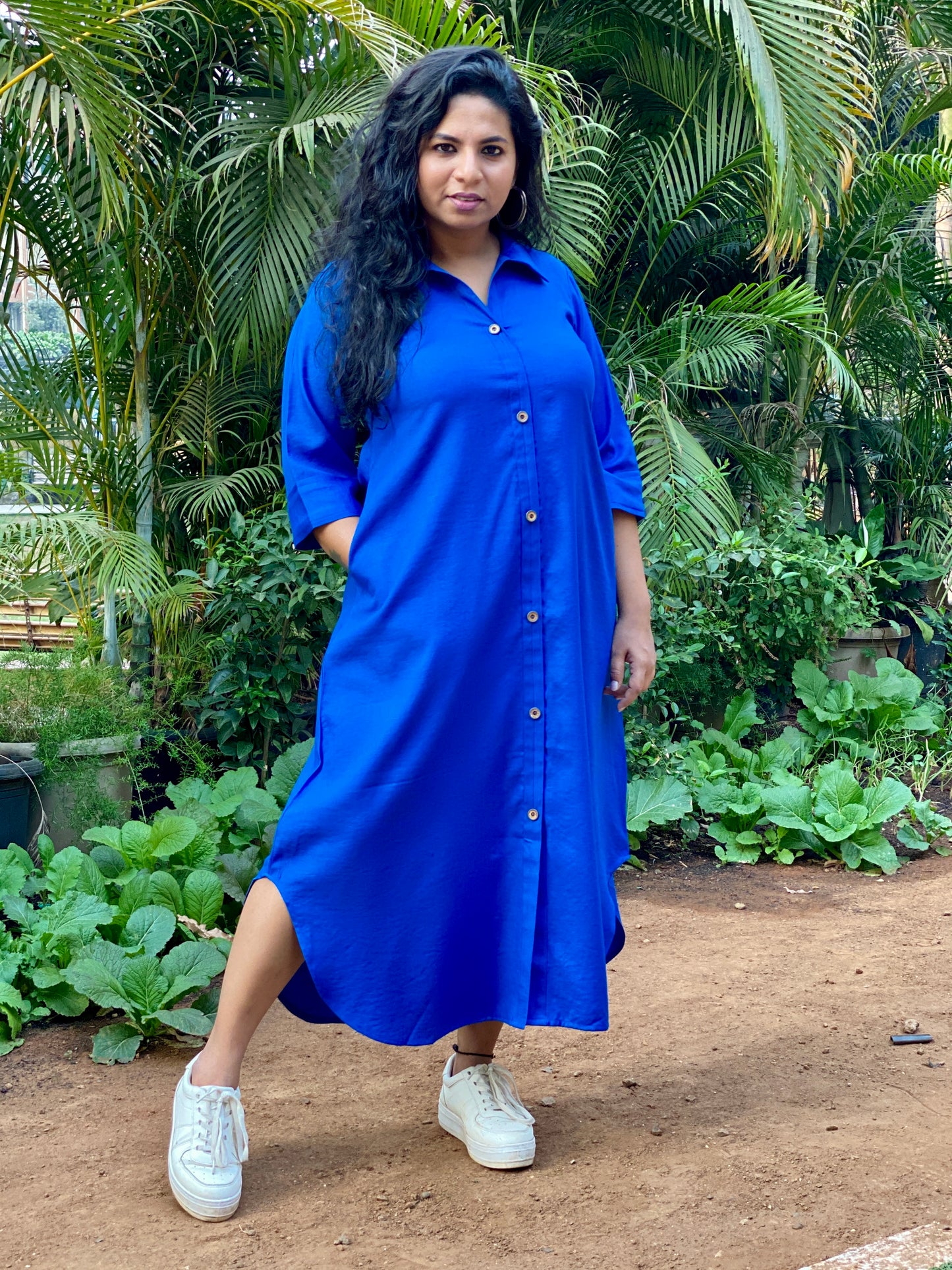TARA - SHIRT DRESS - BLUE