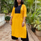 BINDU - KURTA AND PANT SET - YELLOW