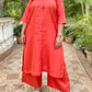 NITARA - Pashmina Cotton - ORANGE - KURTA AND PANT SET