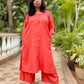 NITARA - Pashmina Cotton - ORANGE - KURTA AND PANT SET