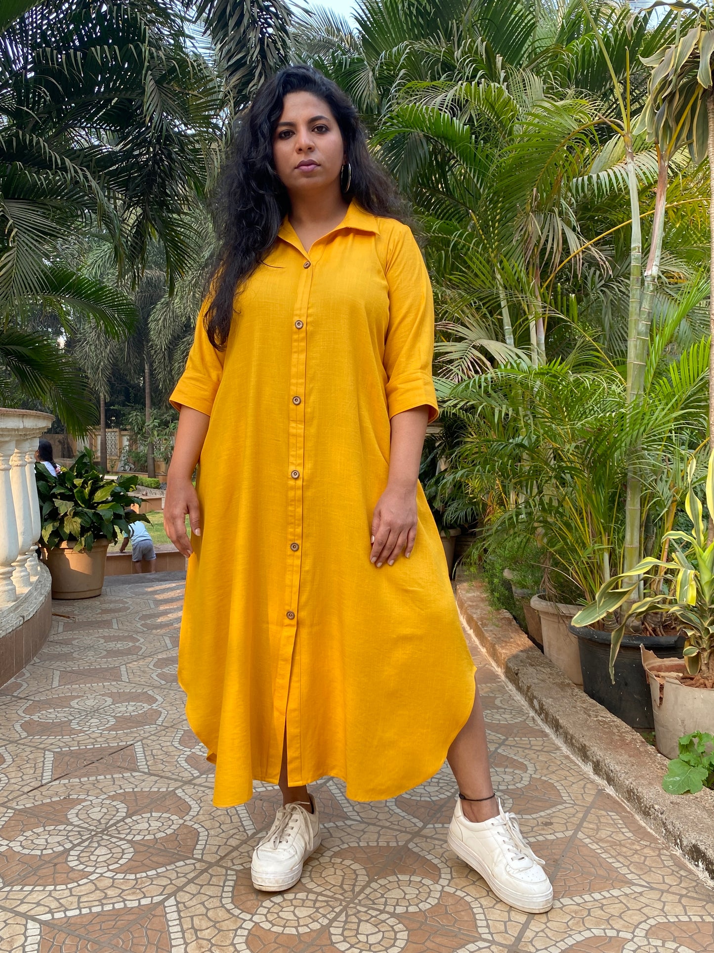 TARA - SHIRT DRESS - YELLOW