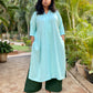 KALA - Pashmina Cotton - KURTA AND PANT SET - GREEN