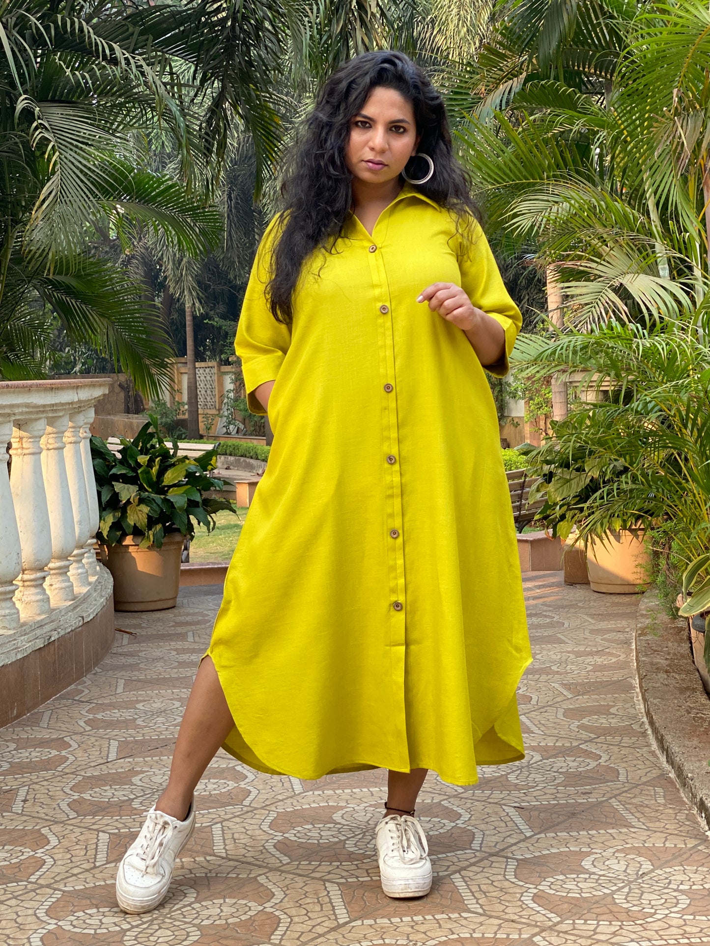 TARA - SHIRT DRESS - GREEN