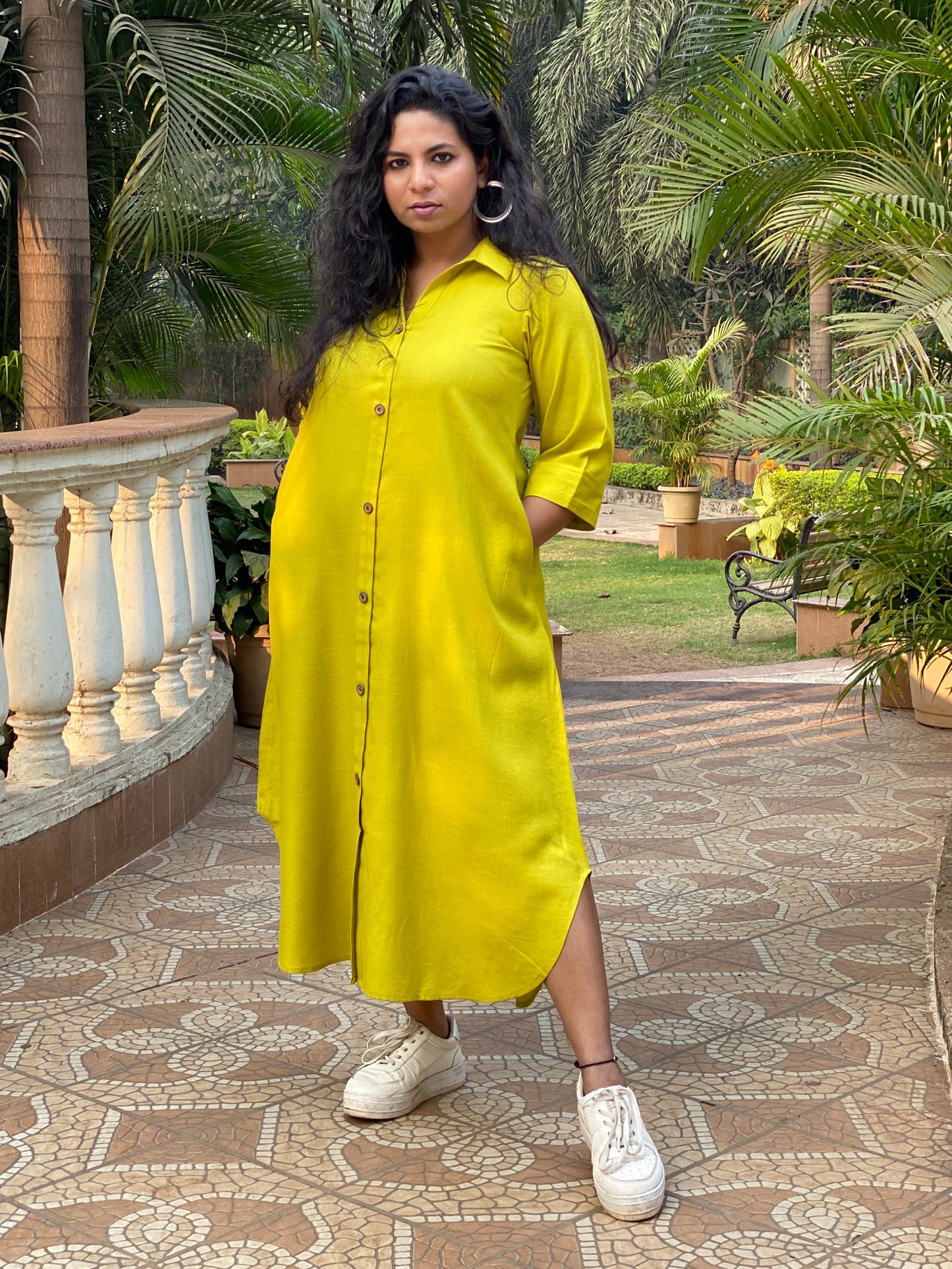 TARA - SHIRT DRESS - GREEN