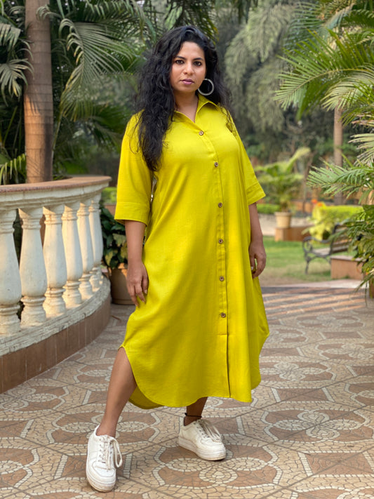 TARA - SHIRT DRESS - GREEN