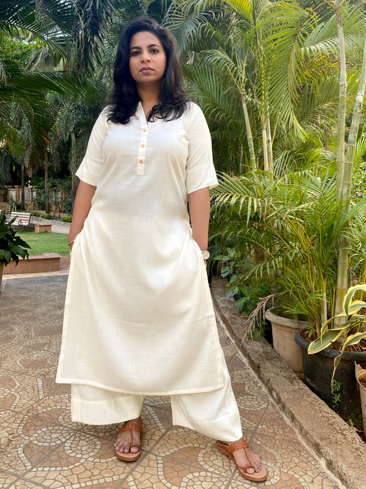 Ammu - KURTA AND PANT SET - OFF WHITE
