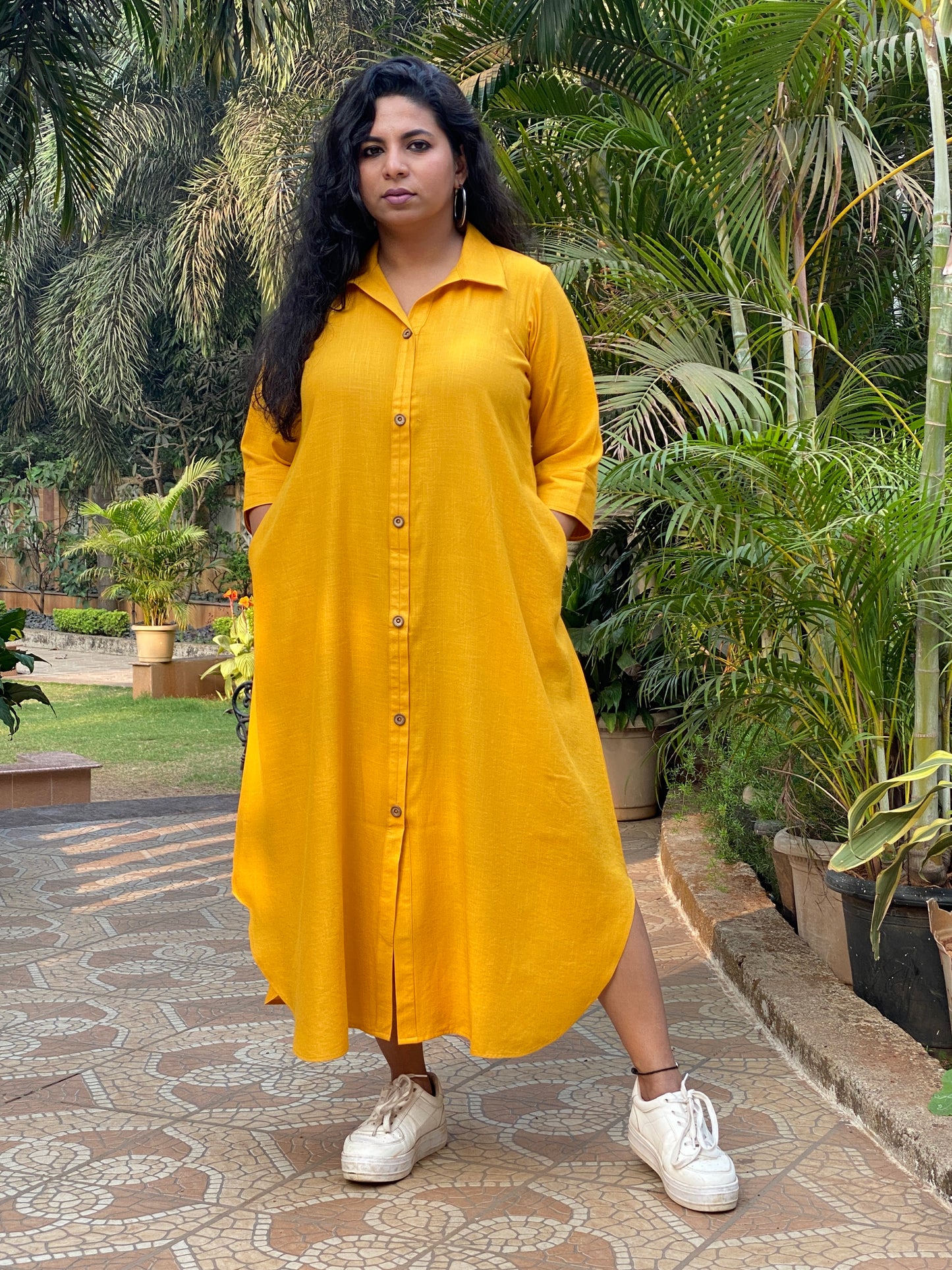 TARA - SHIRT DRESS - YELLOW
