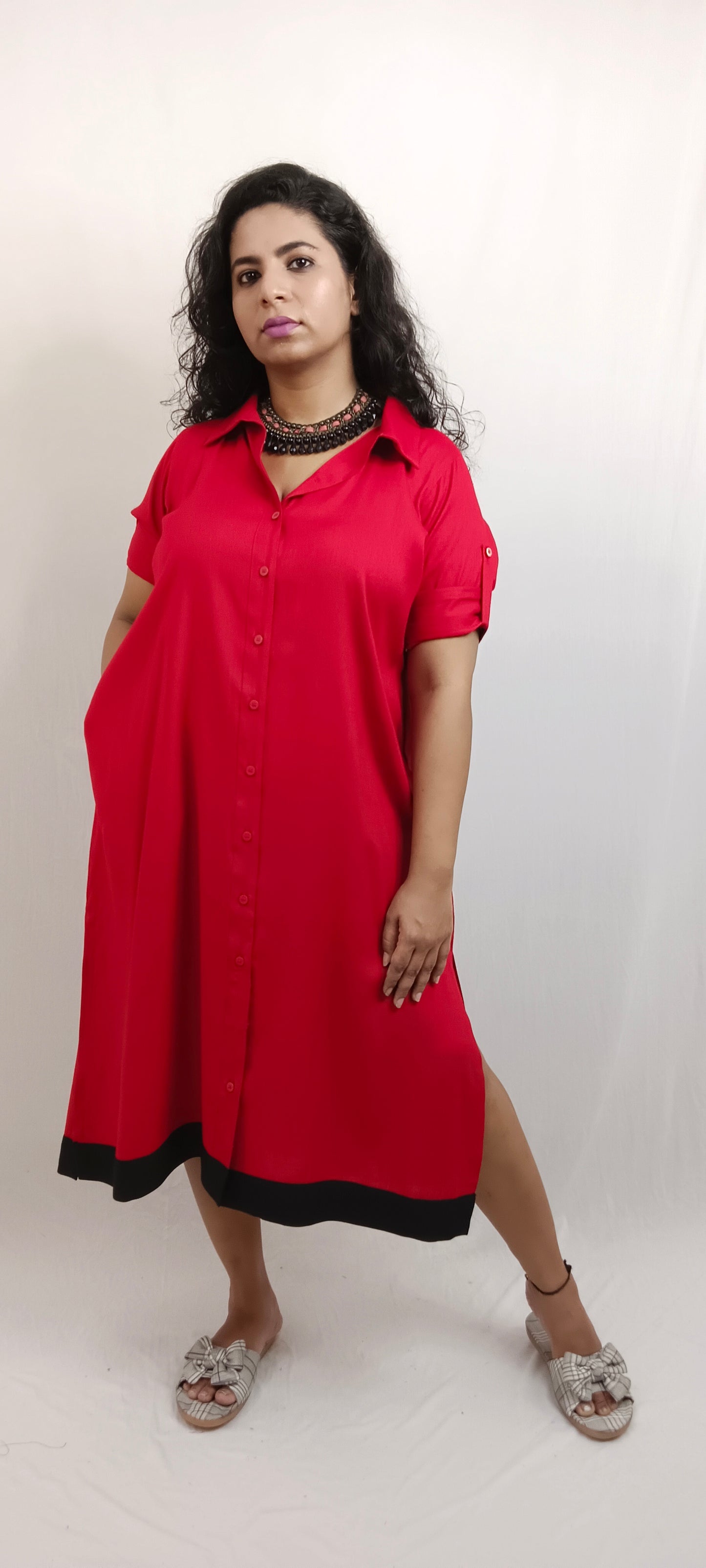 ANYA -  SHIRT DRESS -  BLACK