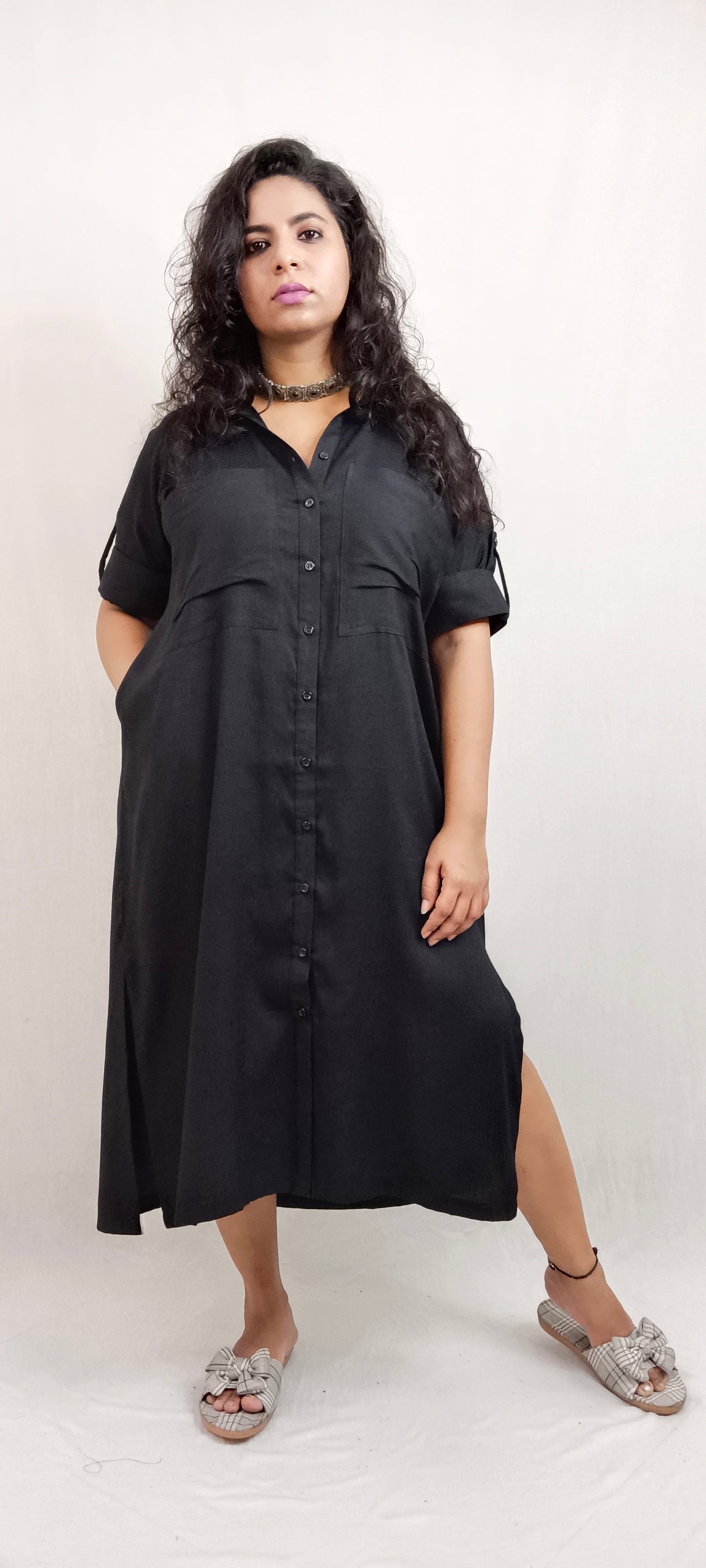 ANYA -  SHIRT DRESS - RED
